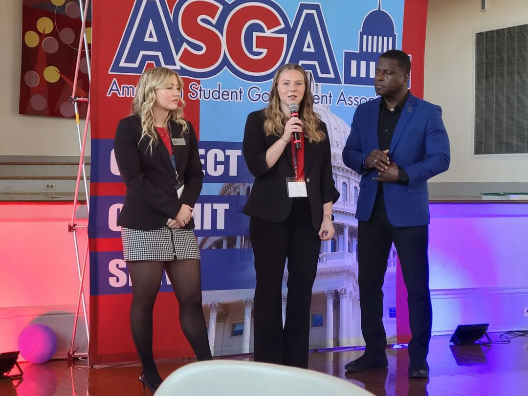 Student leaders on stage at ASGA conference