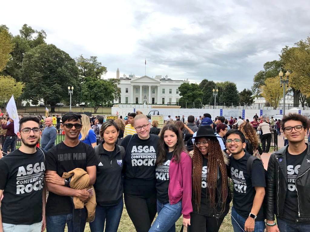 ASGA attendees outside the White House